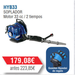 Soplador Gasolina de Mochila Hyundai 33cc - HYB33