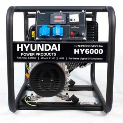 Generador Gasolina Monofásico Hyundai 4400 W Serie Standard - HY6000