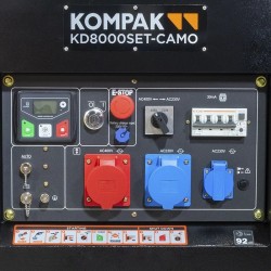 Generador Diésel Insonorizado de 8kVA KOMPAK KD8000SET-CAMO | Maquinaria Kompak - Ref: KD8000SET-CAMO