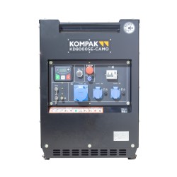 Generador Diésel Insonorizado de 8kVA KOMPAK KD8000SET-CAMO | Maquinaria Kompak - Ref: KD8000SET-CAMO