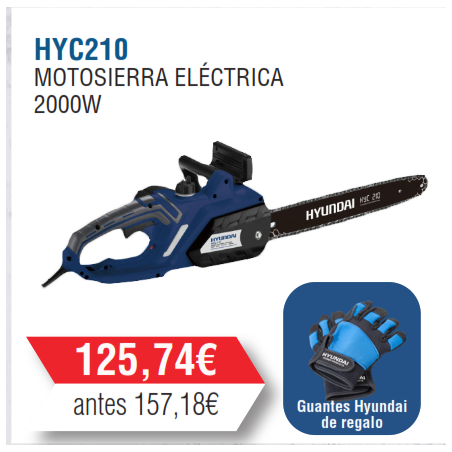 Motosierra Eléctrica Hyundai 2000W -HYC210 -
