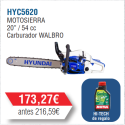 HYC5620 Motosierra Gasolina Hyundai 54 c.c