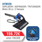 Soplador de mano a Gasolina  Hyundai 3 en 1  26cc - HYBV26