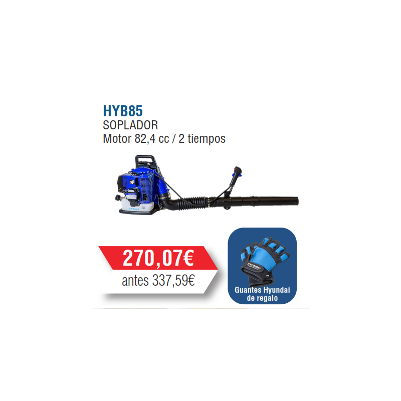 Soplador Gasolina de Mochila Hyundai 82cc - HYB85