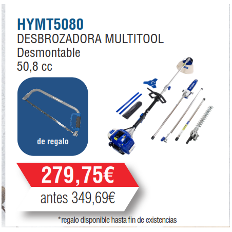 Kit Desbrozadora  Multifunción 51cc Hyundai 4 EN 1-HYMT5080