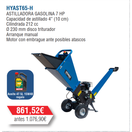 Astilladora De Madera A Gasolina Hyundai 7 HP HYAST-65 H-