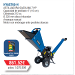 Biotrituradora de Madera A Gasolina Hyundai 7 HP - HYAST65 H