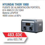 Estación Batería Hyundai 1000W -1600W -614Wh -HY-THOR1000
