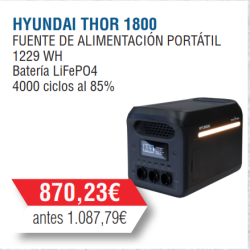 Estación Batería Hyundai 1800W - 3000W - 1229 Kh - HY-THOR-1800