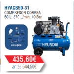 Compresor Serie Pro Hyundai Monofásico 50 Litros-HYACB50-31
