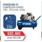 Compresor Serie Pro Hyundai Monofásico 100 Litros-HYACB100-31 -