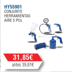 Kit de Herramientas de Aire Hyundai HY-55901 (5 piezas) | Compresores y Taller