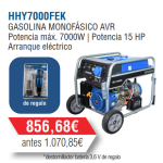 Generador Gasolina Monofásico Hyundai Serie Home-HY7000FEK