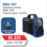 Soldadora Inverter Hyundai 120A- MMA-120