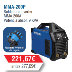 Soldadora Inverter Hyundai 200A-MMA-200P -