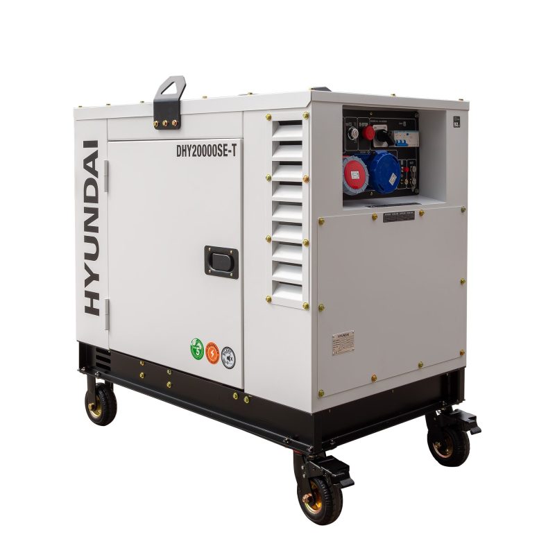 Generador Diésel Bicilíndrico Hyundai DHY20000SE-T Insonorizado 18 kVA Trifásico/Monofásico Generador Diésel Bicilíndrico Hyundai DHY20000SE-T Insonorizado 18 kVA Trifásico/Monofásico