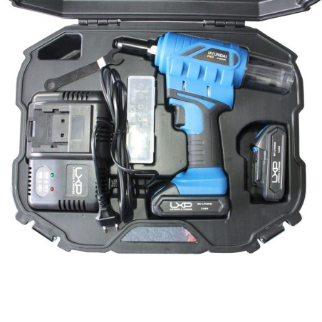 Remachadora a Batería 18V Hyundai HYBR2201 | Kit Completo