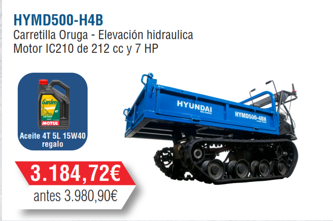 Carretilla Oruga Gasolina Hyundai - HYMD500-H4B