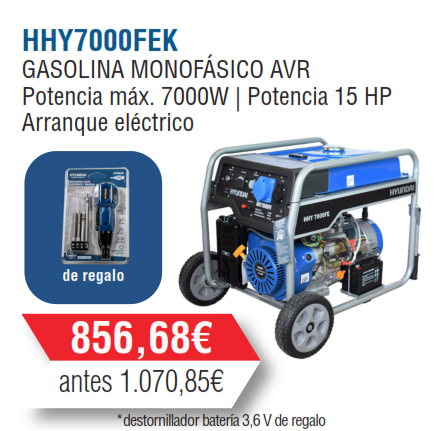 Recambios GENERADOR HYUNDAI HOME SERIE 6,5 kw Eléctrico con ruedas