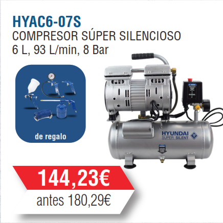 Recambios Compresor 6 L - 550W Monofasico Silencioso