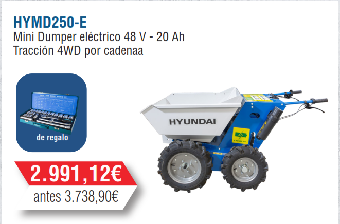 Recambios MINI DUMPER HYUNDAI  MULTIFUNCIÓN 250 Kg a Bateria