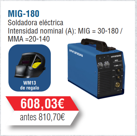 Recambios Soldadora Mig/mma Hyundai - 180A